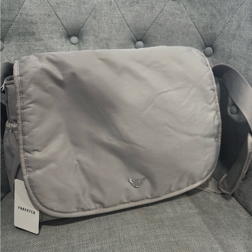 Emporio Armani Gray Baby diaper bag